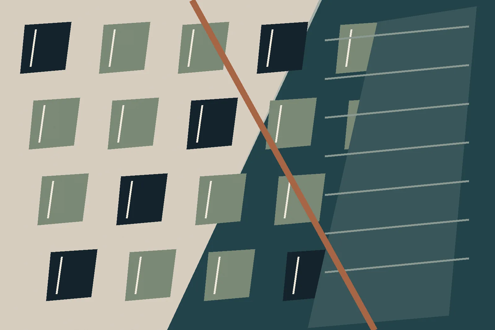 Détail géométrique d’une architecture contemporaine