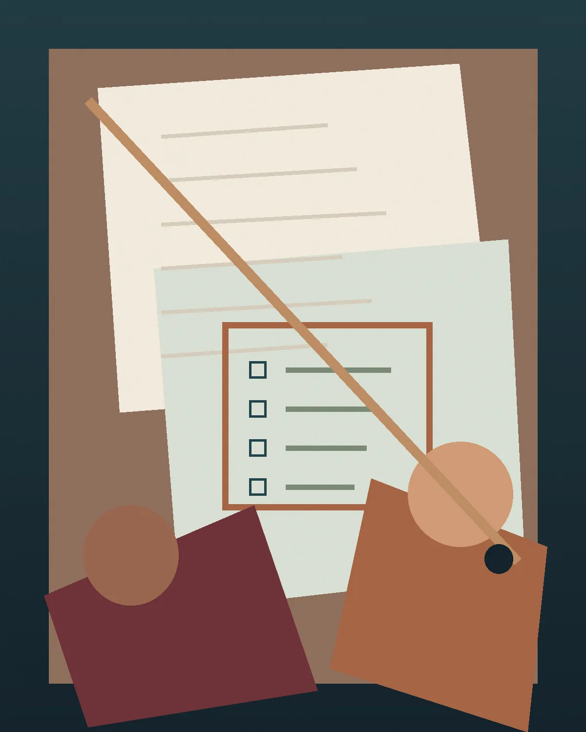 Préparation de documents avant un échange financier